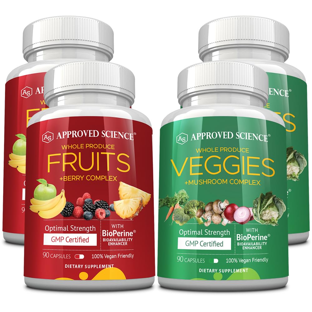 Approved Science – capsules fruits et légumes: soutien potentiel à l'énergie quotidienne.
