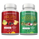 Capsules Approved Science Fruits et Légumes pour énergie durable et nutriments essentiels.