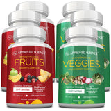 Approved Science Fruits et Légumes: flacon-cap – soutien quotidien à la vitalité et énergie.