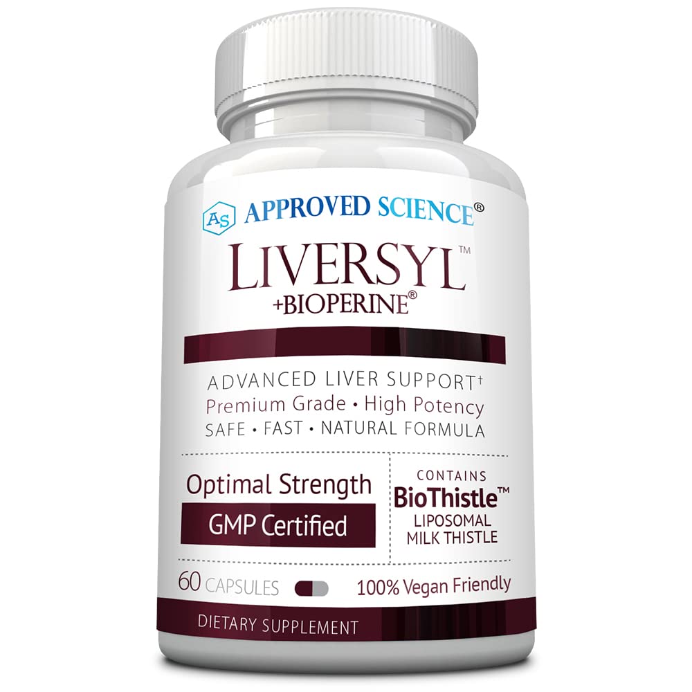 Approved Science Liversyl, bouteille chardon-marie pour une routine bien-être quotidienne.