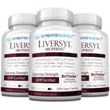 Liversyl d Approved Science, bouteille pratique; soutien potentiel du foie et détox naturelle.