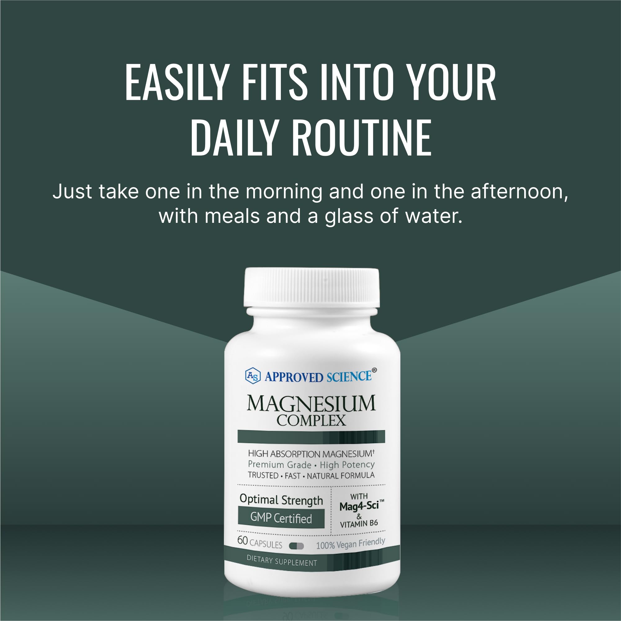 Approved Science Magnesium Complex, dosage quotidien recommandé pour soutenir le bien-être