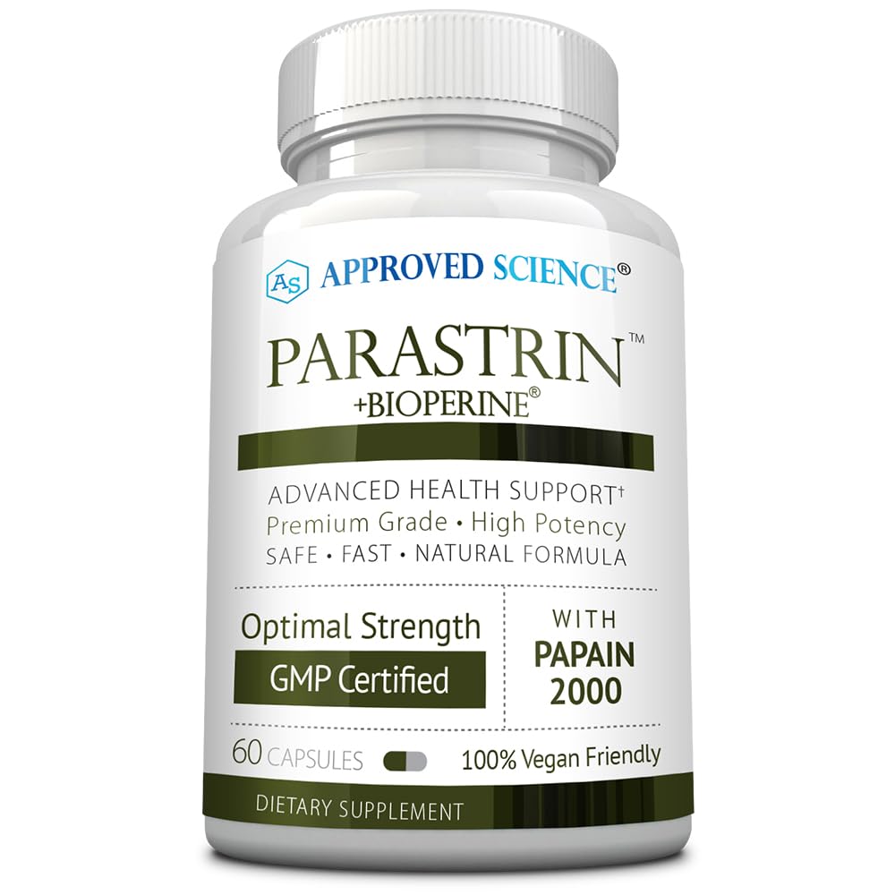 Approved Science Parastrin : bouteille de capsules prête à l’emploi, idéale au quotidien.