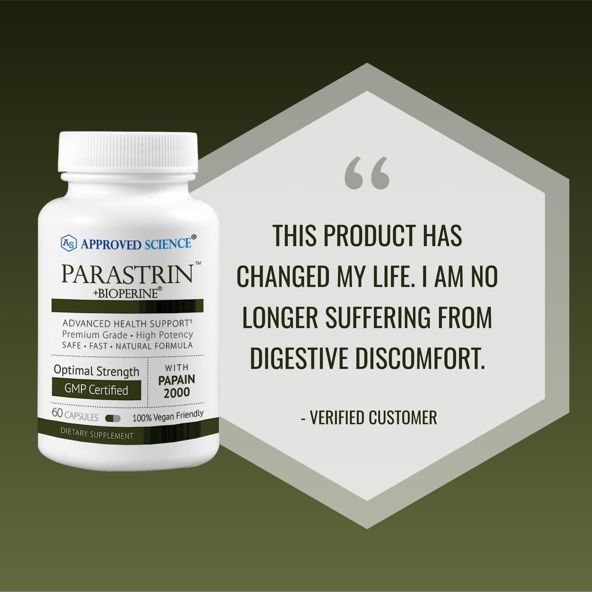 Parastrin : capsules véganes, sans additifs ni colorants.
