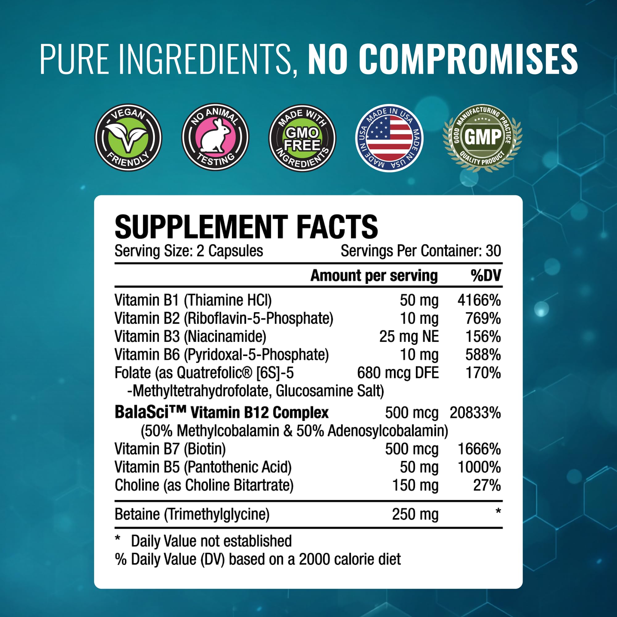 Approved Science Sans additifs – sans colorants ni OGM, produit pur et sûr.