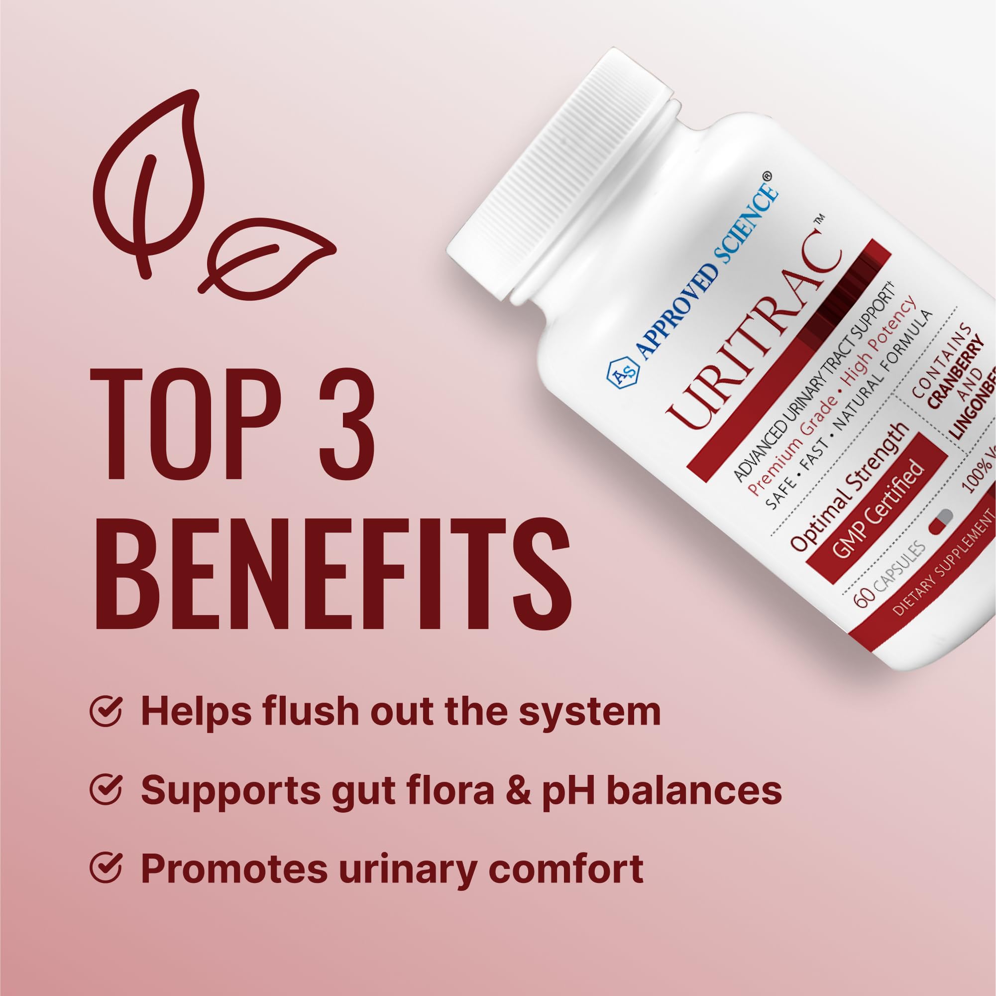 Approved Science Uritrac – Lingonberry et D-Mannose soutiennent la flore intestinale saine.