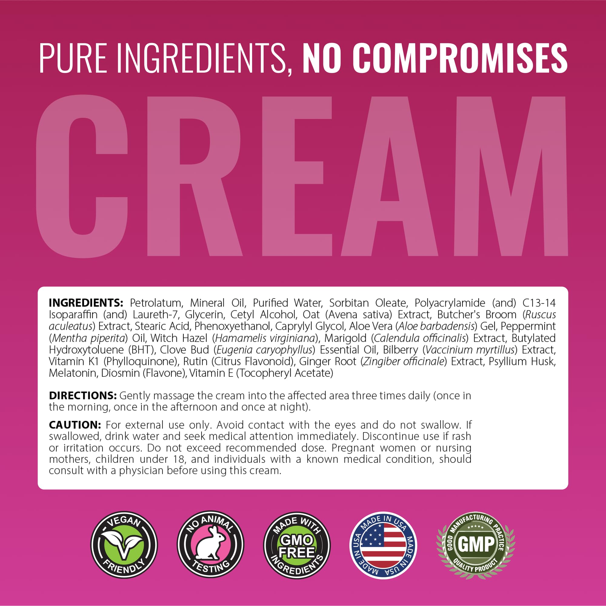 Label vegan Varicosil, sans additifs et choix éthique.