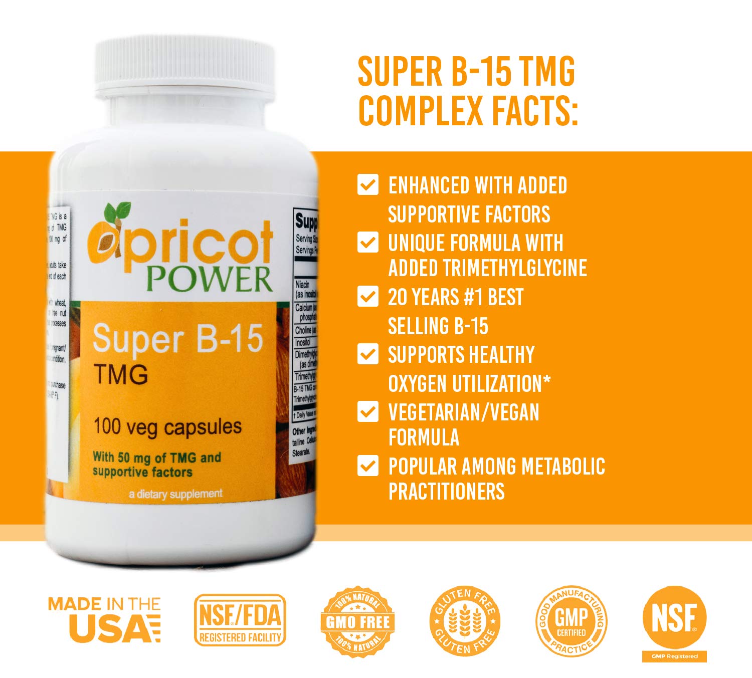 Apricot Power Super B-15, emballage: rangement simple pour accompagner les journées actives.