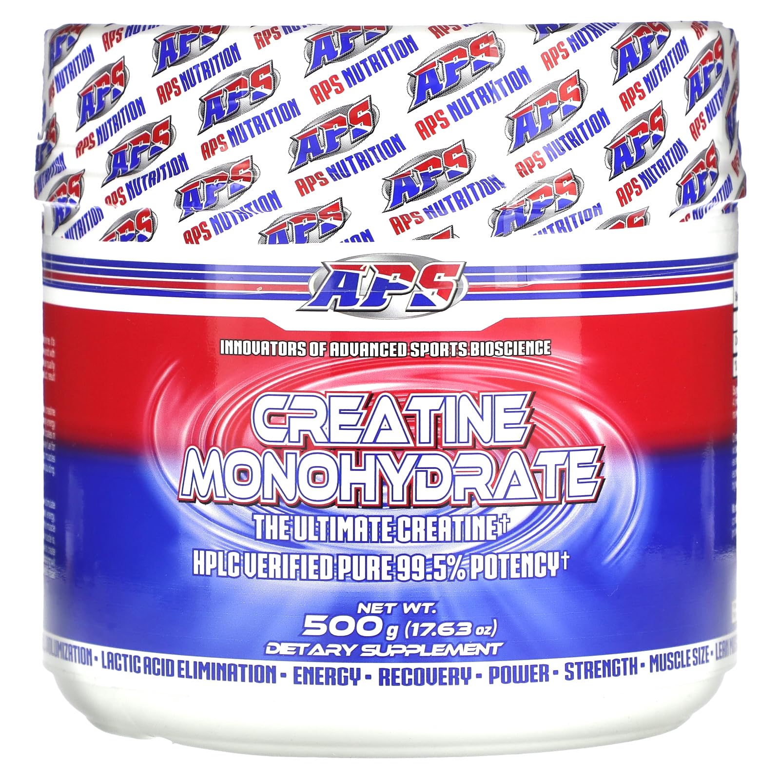 APS Nutrition Créatine Monohydrate en bouteille 500 g, pureté Creapure pour des entraînements plus efficaces.