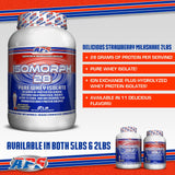 Texture crémeuse IsoMorph 28, goût fraise, boisson agréable.