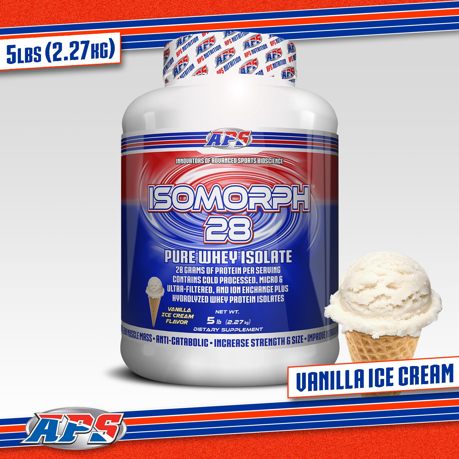 APS Nutrition Isomorph 28 dose proteine vanille shake apres sport facilite