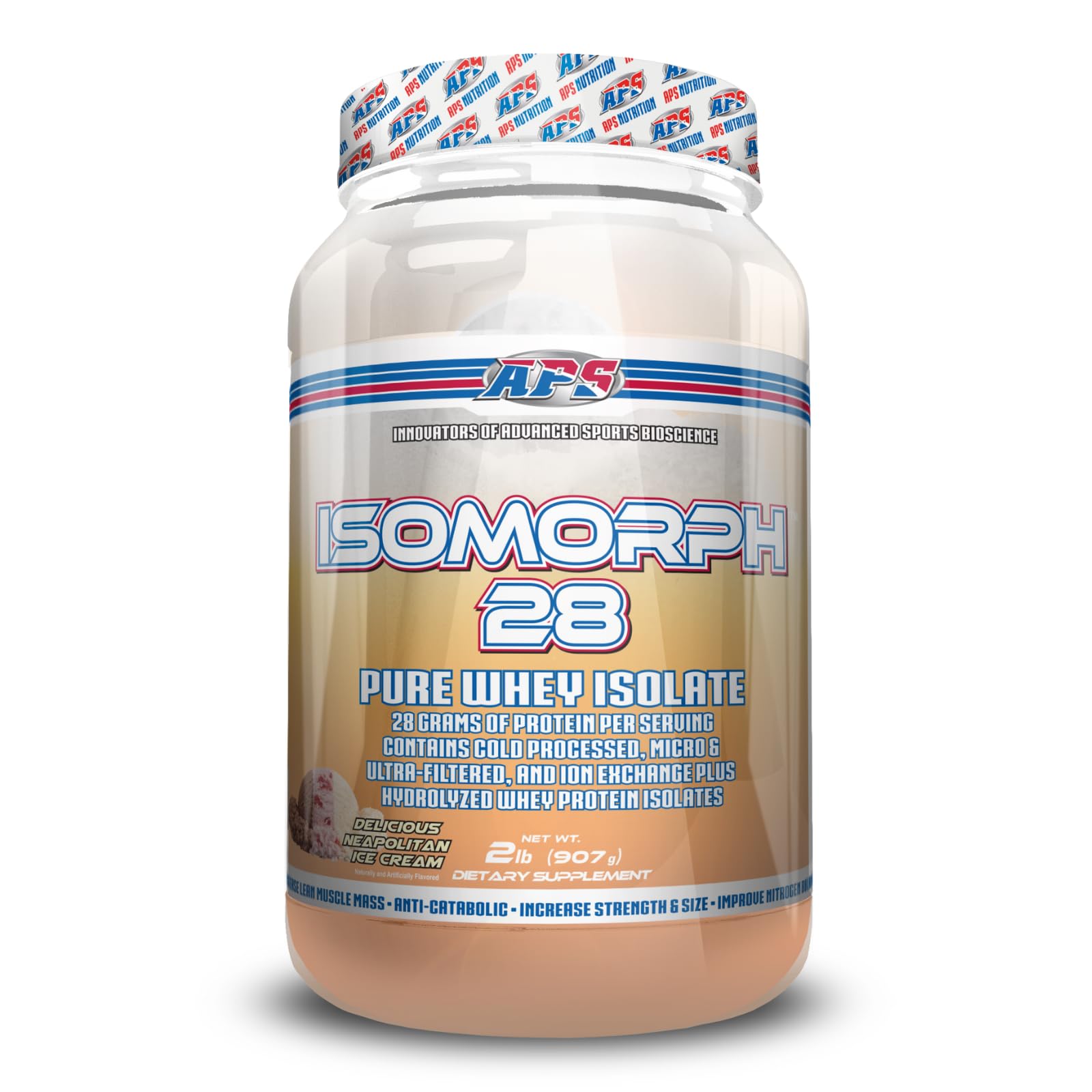 APS Nutrition Isomorph 28 – emballage pratique pour doser facilement une portion quotidienne.