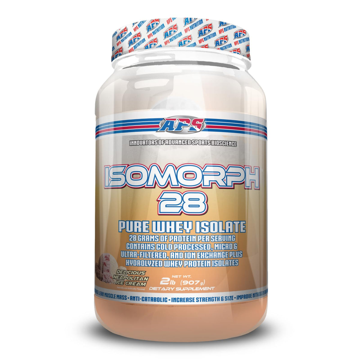 APS Nutrition Isomorph 28 – emballage pratique pour doser facilement une portion quotidienne.
