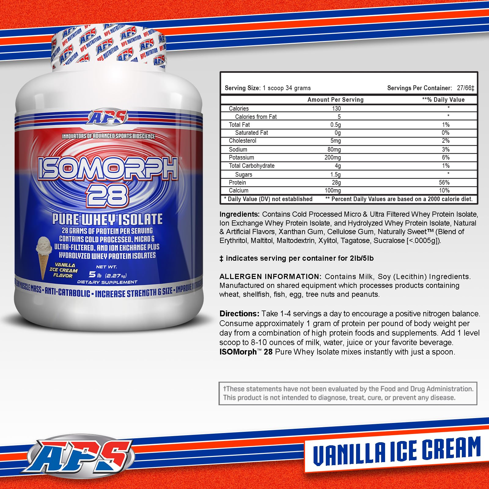 APS Nutrition Isomorph 28 shaker vanille preparation facile apres entrainement