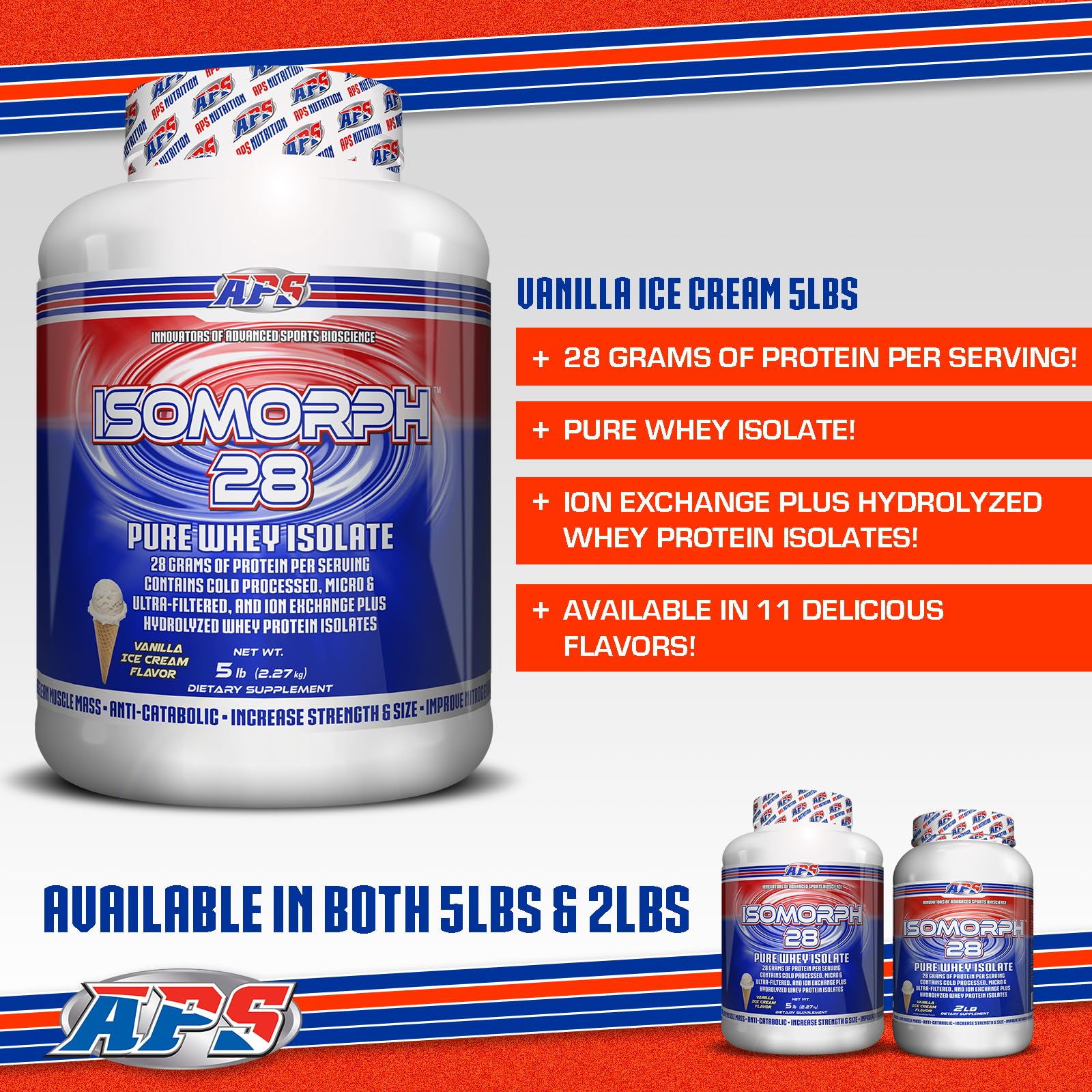 APS Nutrition Isomorph 28 verre mesure proteine vanille controle precise des apport