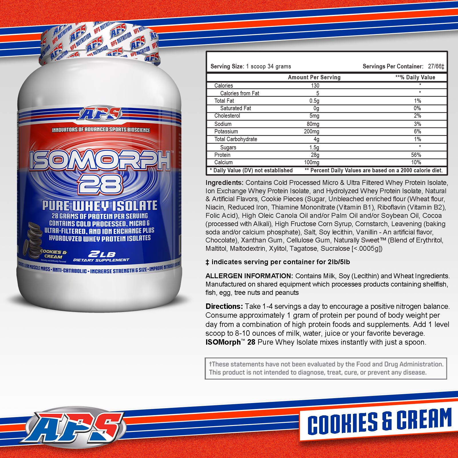 Doseur IsoMorph28 montrant la portion idéale de protéines pour chaque shake