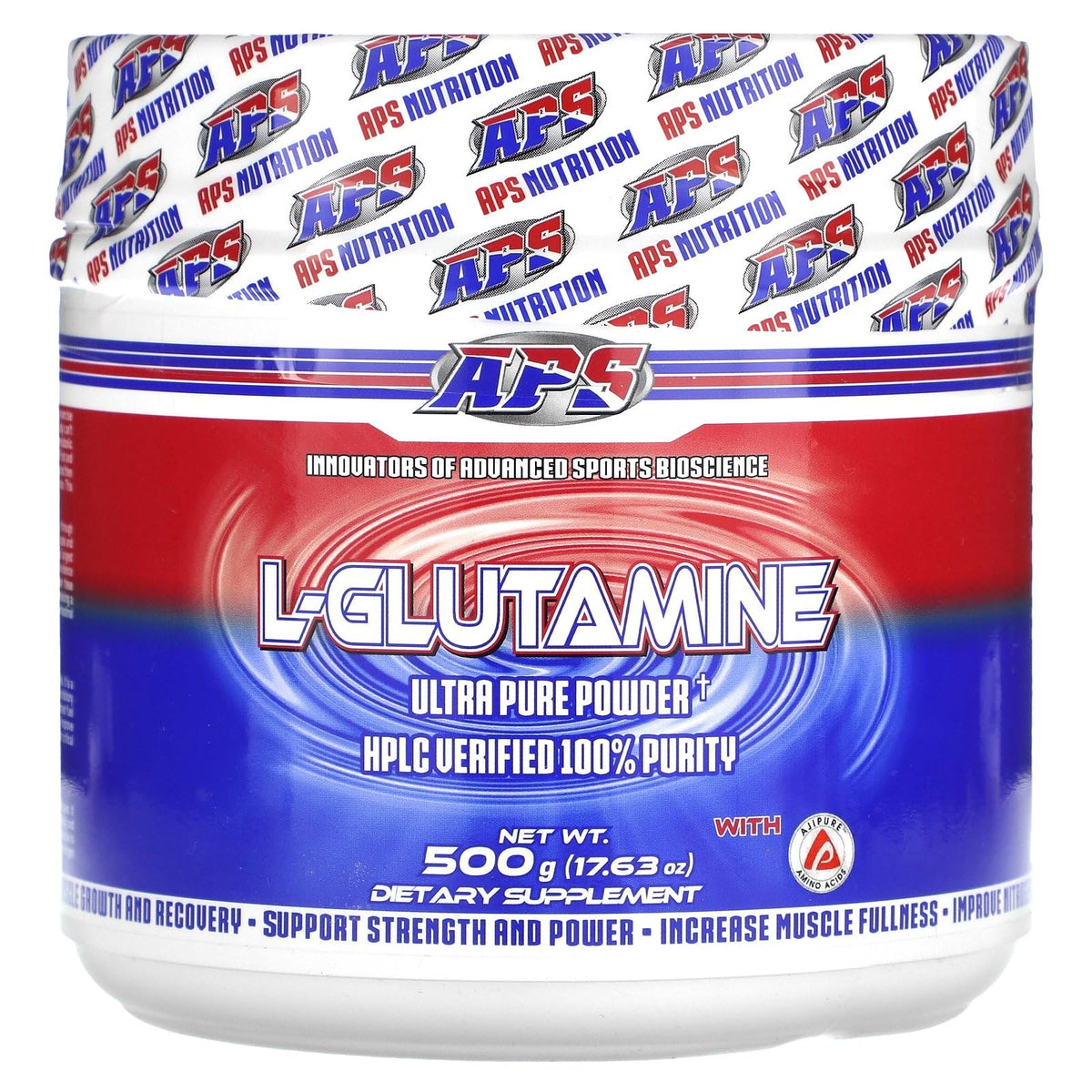 APS Nutrition L-Glutamine poudre 500 g, soutien récupération musculaire.