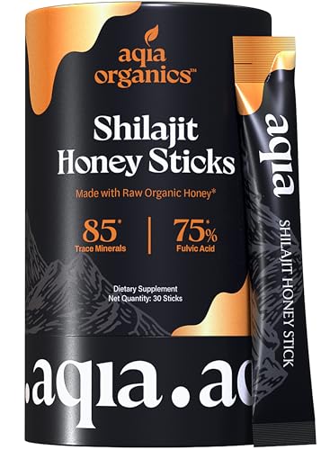 Aqia Organics emballage du stick Shilajit miel Himalaya, pratique.