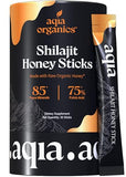 Aqia Organics emballage du stick Shilajit miel Himalaya, pratique.