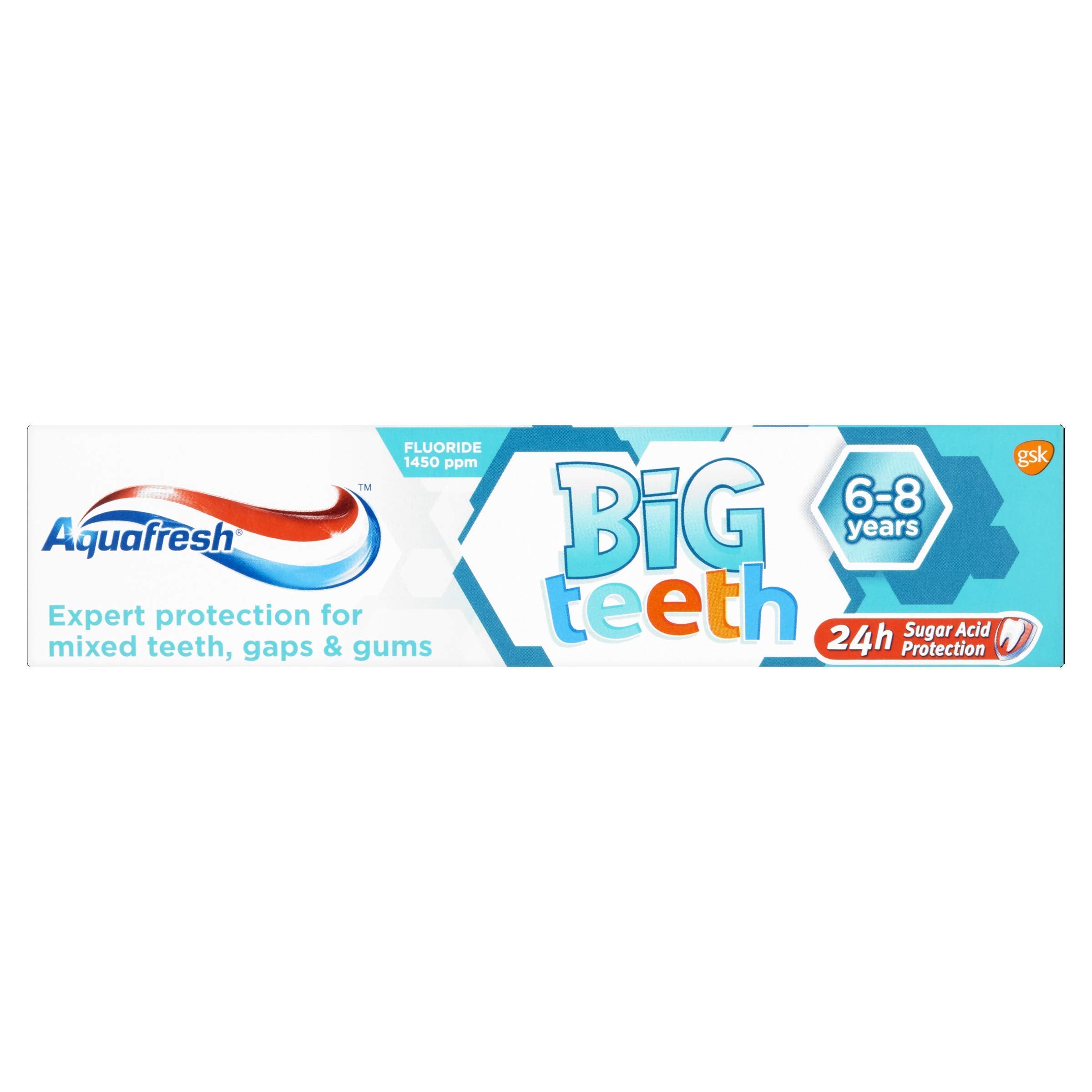 Aquafresh dentifrice enfant 6 ans – tube facile à presser pour un brossage rapide.