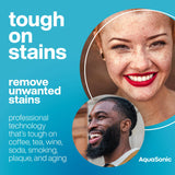 Aquasonic ensemble-bandes-blanchiment-dents contient des paquets individuels pour voyager.