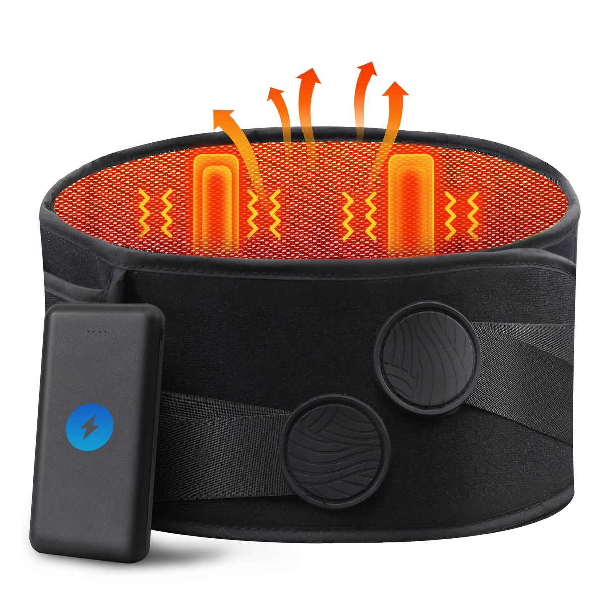 Arace coussin chauffant sans fil avec batterie 10000 mAh, idéal pour l’utilisation nomade.