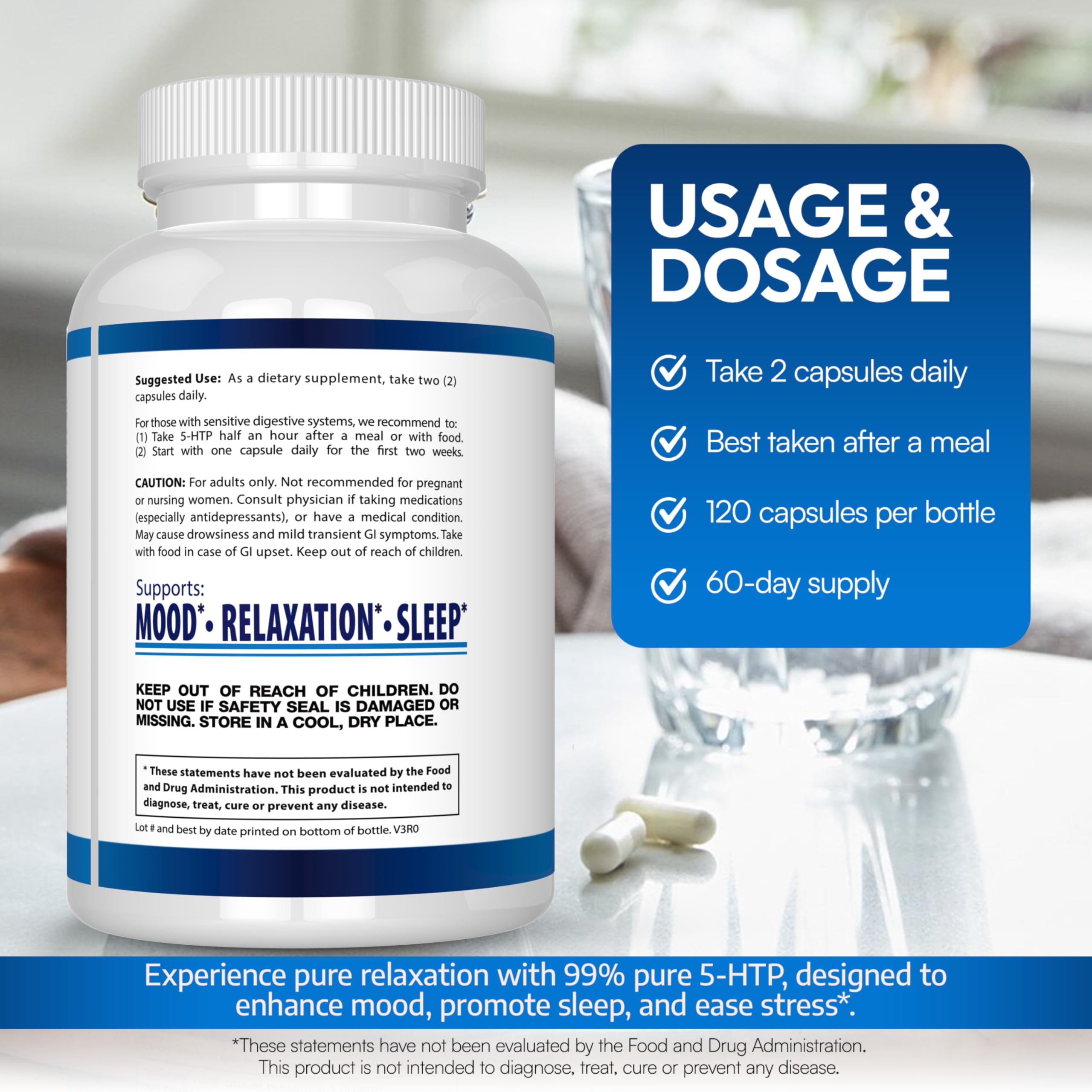 Calcium ajouté dans la formule Arazo Nutrition, soutien potentiel pour des nuits plus calmes.
