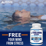 Arazo Nutrition L-Theanine 250mg – dose dans la main, utilisation pratique au quotidien.