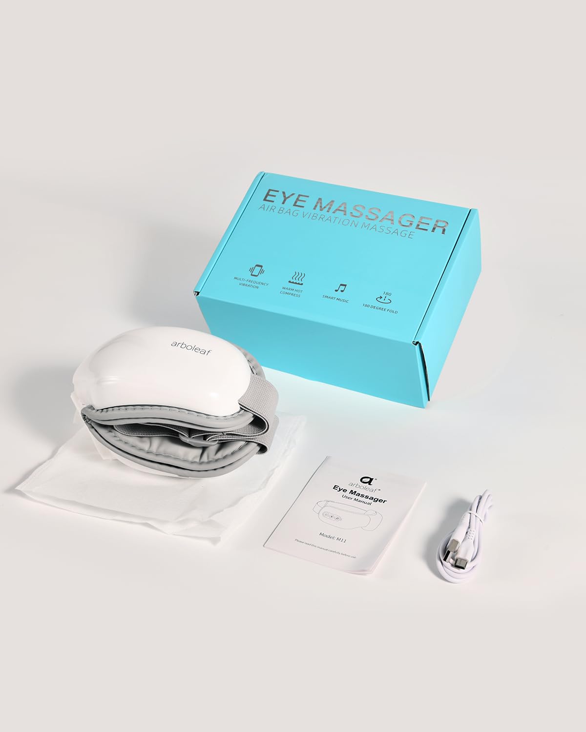 Arboleaf Masseur Yeux Utilisation Dehors montre la portabilité discrète.