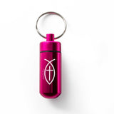 Petit étui voyage rose Arbre de Vie avec motif religieux