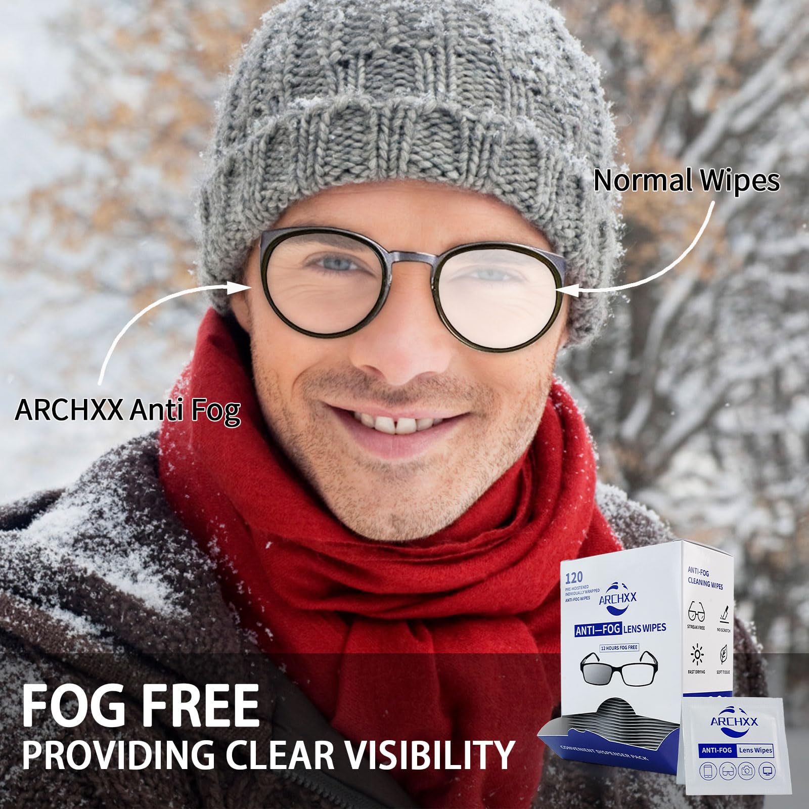 ARCHXX lingettes nettoyantes lunettes : nettoyage sans traces et protection des revêtements.