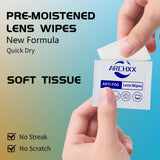 ARCHXX lingettes sans traces lunettes : nettoyage rapide sans résidu.