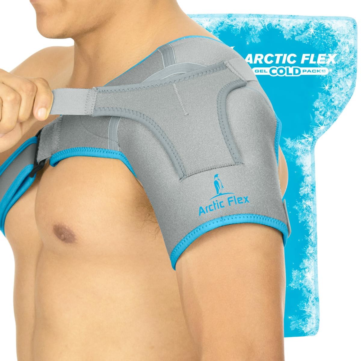 Arctic Flex compresse épaule froid: compression ciblée et gel réutilisable pour le confort.
