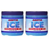 Gel analgésique Arctic Ice, emballage lot-deux, pratique pour douleurs musculaires occasionnelles.