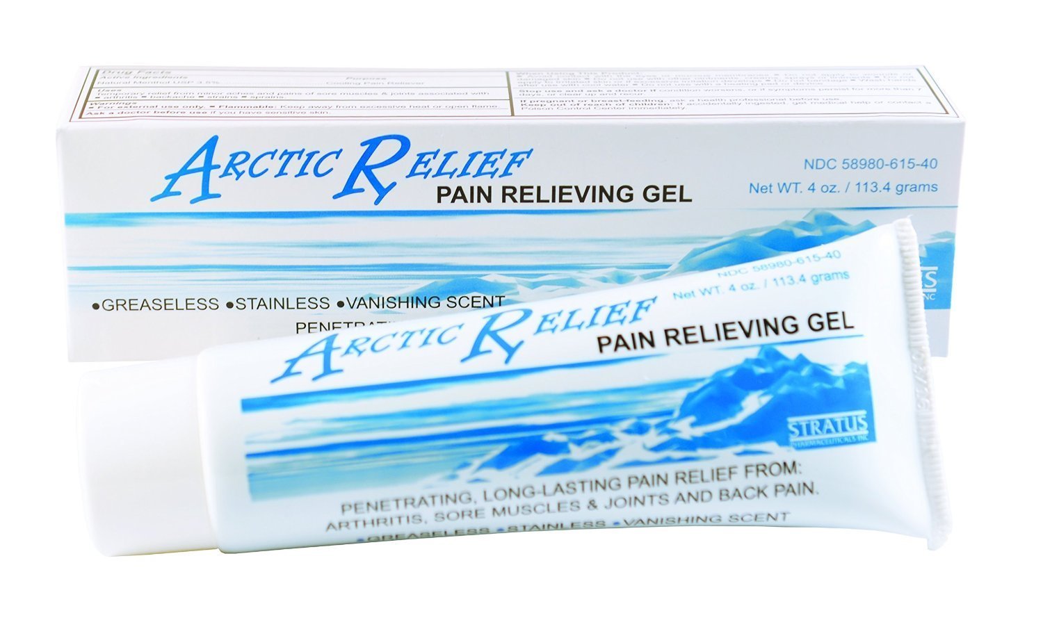ARCTIC Arctic Relief Gel: application rafraîchissante pour douleurs musculaires et articulaires.
