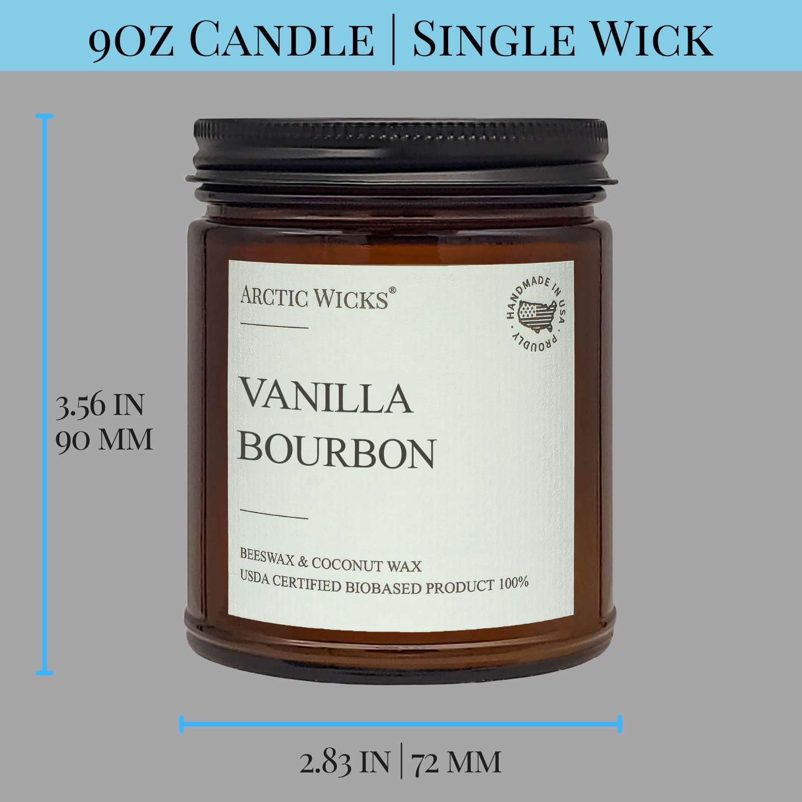 Arctic Wicks parfum sans additifs, intérieur sain et agréable.