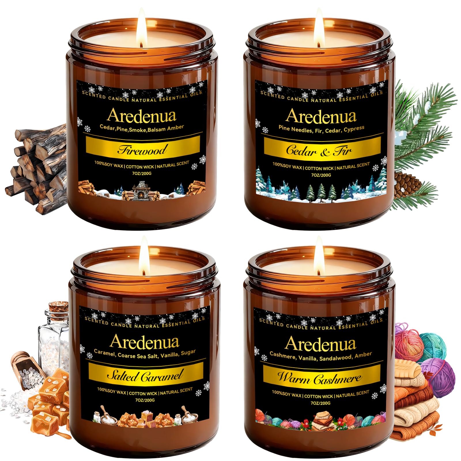 Bougie Aredenua Feu de Bois – ambiance chaleureuse et parfum fumé