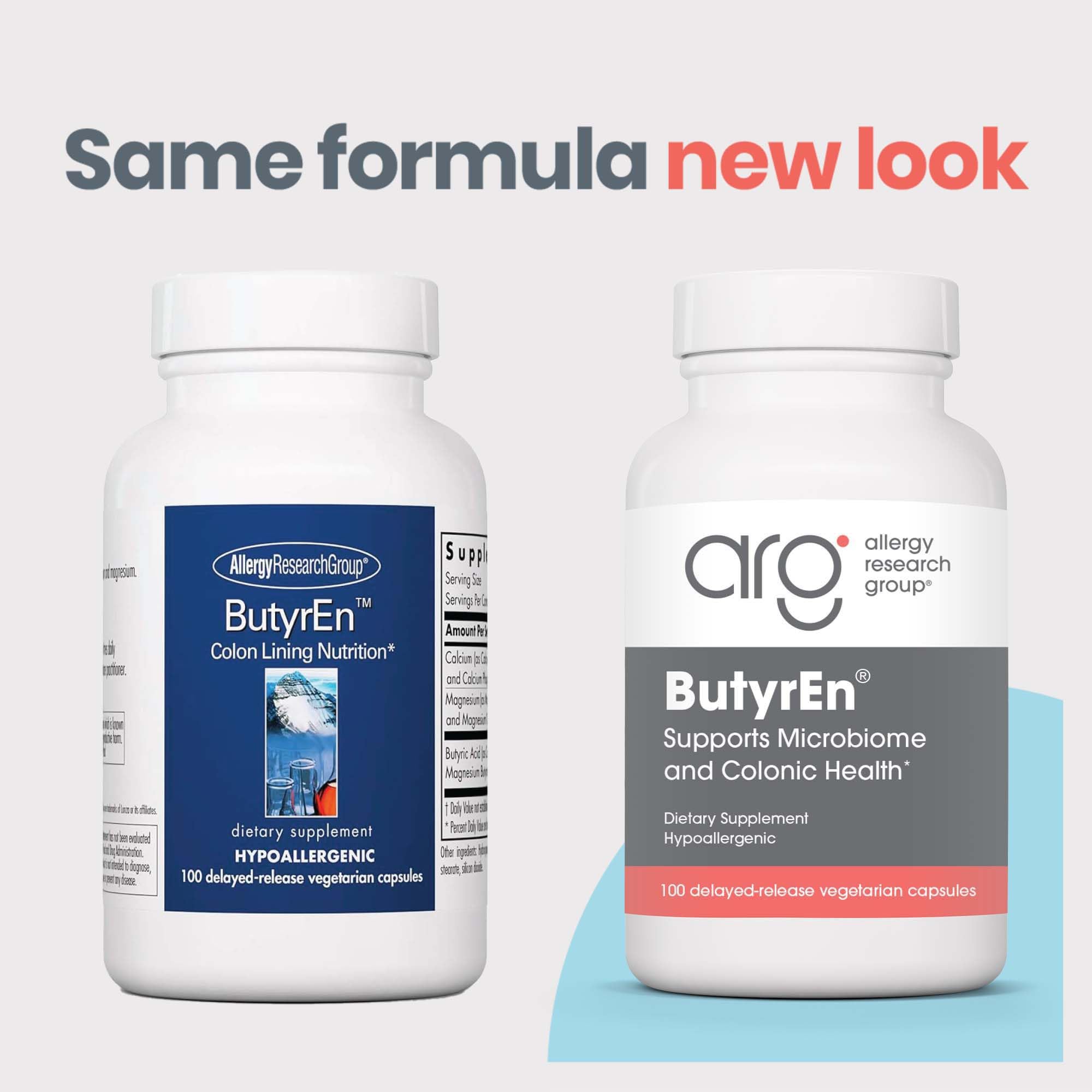 ARG ButyrEn: capsules végétariennes prêtes pour le soutien quotidien du microbiome.