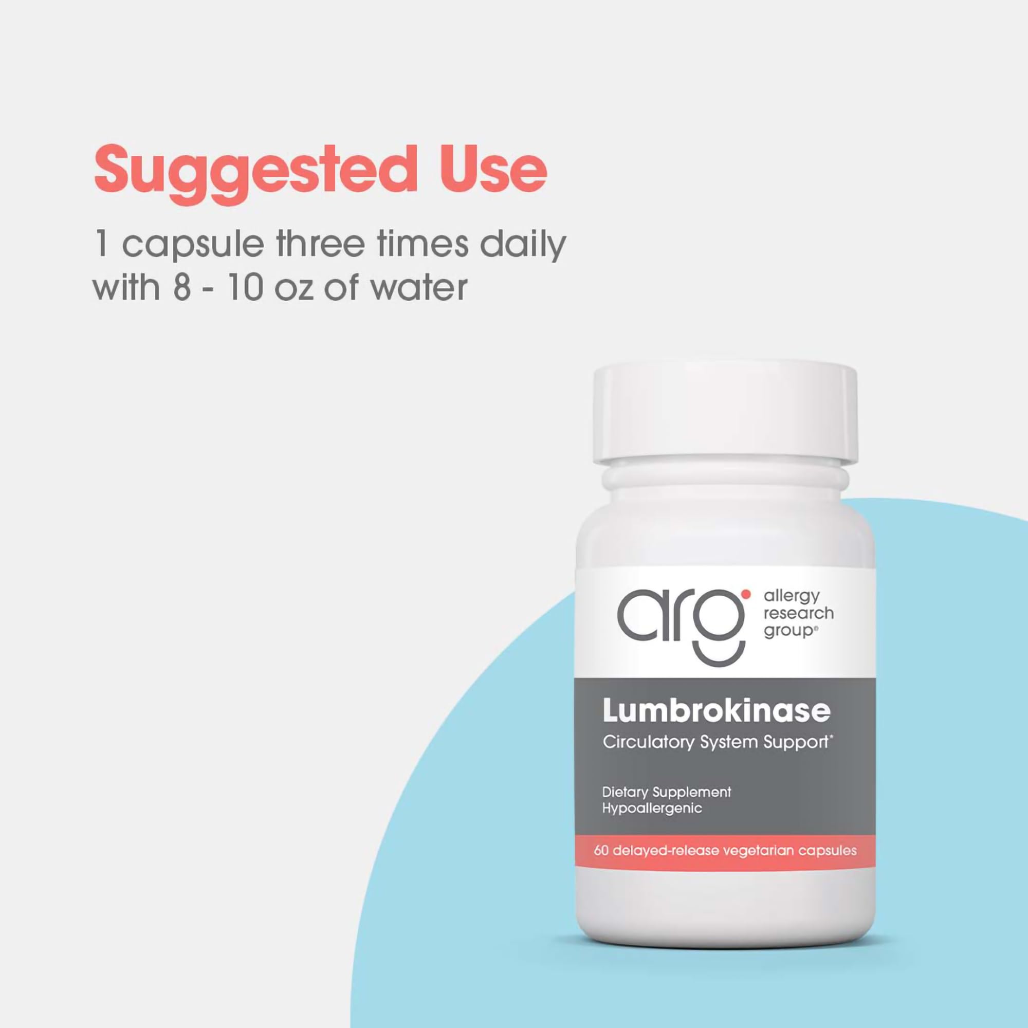 ARG Lumbrokinase: normes-purete souligne la pureté et l’absence d’allergènes.