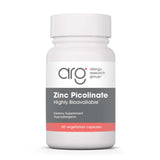 ARG Zinc Picolinate – Bouteille et capsules, soutien potentiel au quotidien.
