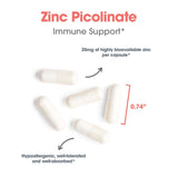 ARG Zinc Picolinate – Sans gluten et hypoallergénique, adapté à divers régimes.