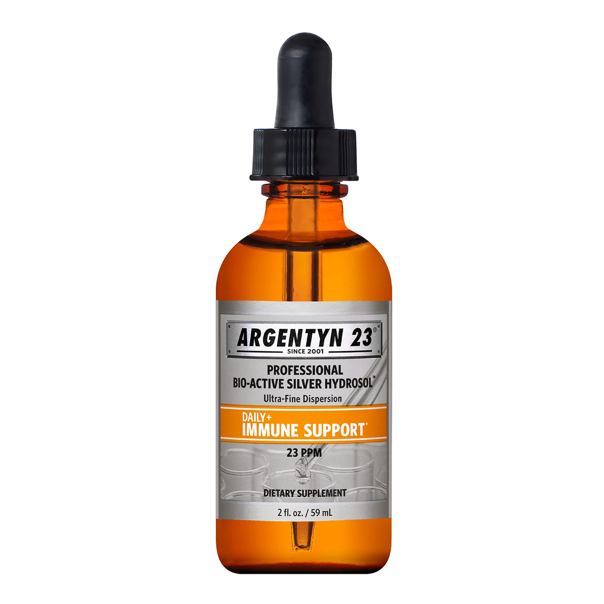 Argentyn 23: bouteille avec pipette pour une utilisation pratique au quotidien.