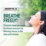 Confort respiratoire avec Argentyn 23 – spray nasal facile à employer.