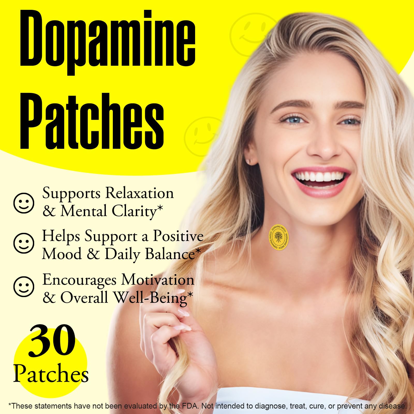 Boîte Arkture Dopamine Patch contenant 30 patchs, solution mensuelle pratique.
