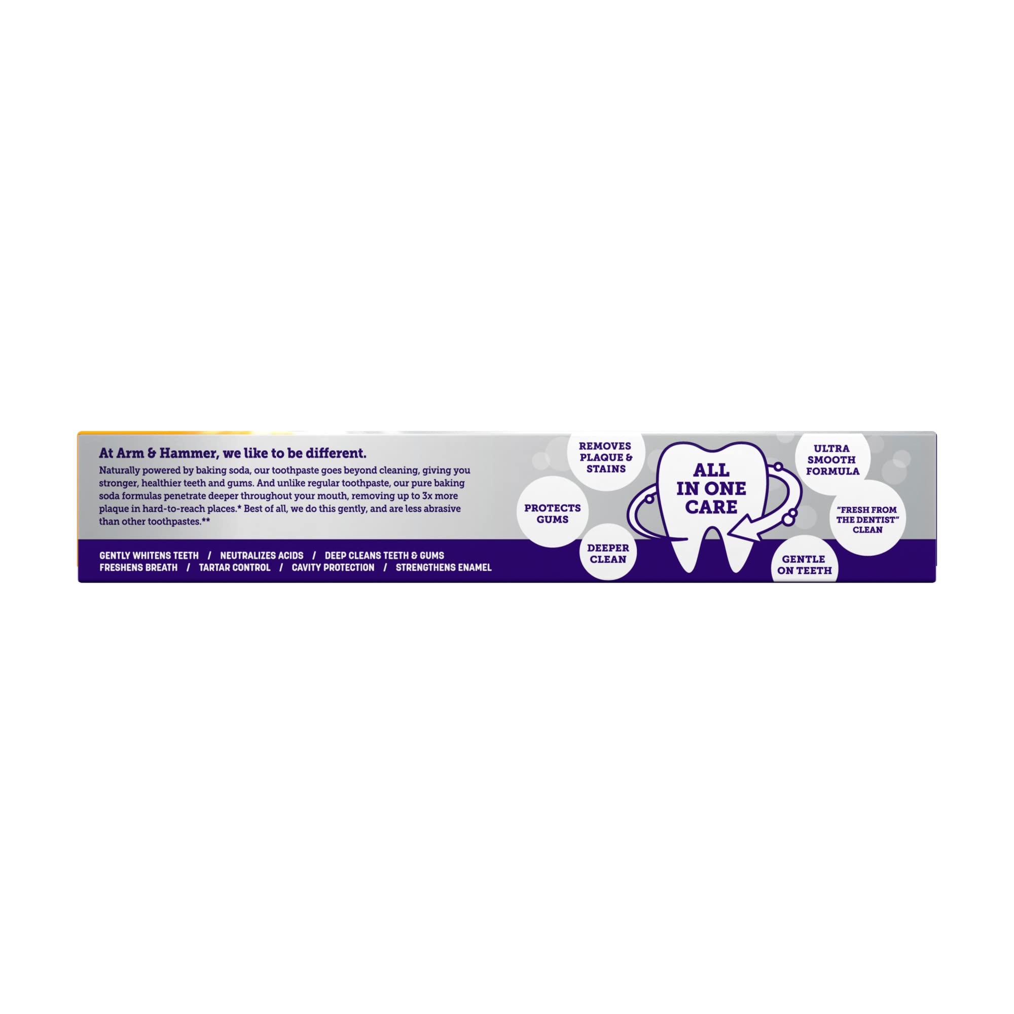 Protection des gencives grâce au dentifrice Arm & Hammer Complete Care.
