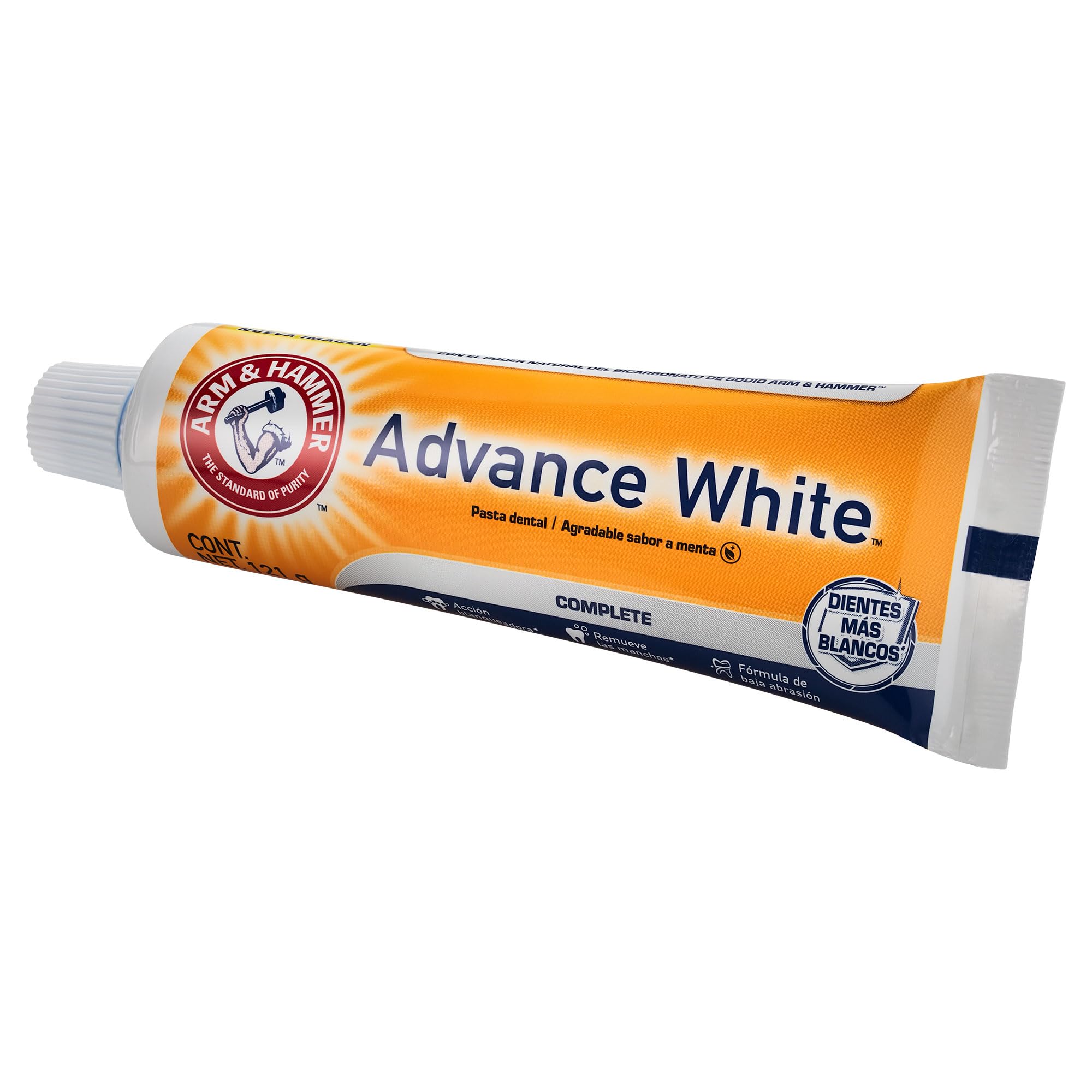Arm & Hammer Avance Blanche Extrême, sourire brillant après brossage régulier.