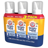 Arm & Hammer Simply Saline emballage triple-pack, format géant pour une utilisation prolongée.