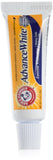 Arm & Hammer Advance White, dentifrice tube voyage 0,9 oz pratique pour déplacements.