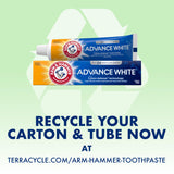 Protection contre les caries avec fluorure dans Arm & Hammer Advance White.