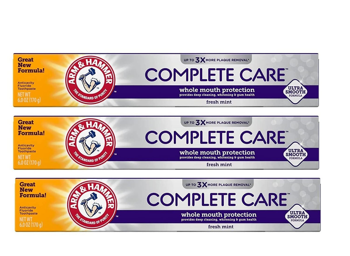 Dentifrice Arm & Hammer Complete Care fluorure menthe fraîche, pack de 3.